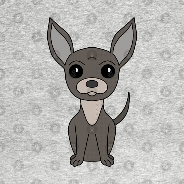 Dog Cartoon Amazing Black Chihuahua by DiegoCarvalho